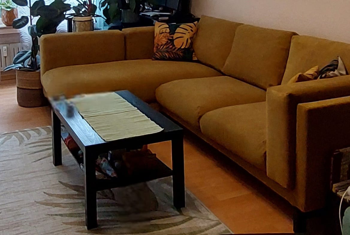 Customer photo review of NOCKEBY 2 Seat IKEA Sofa With Chaise Longue Left Cover