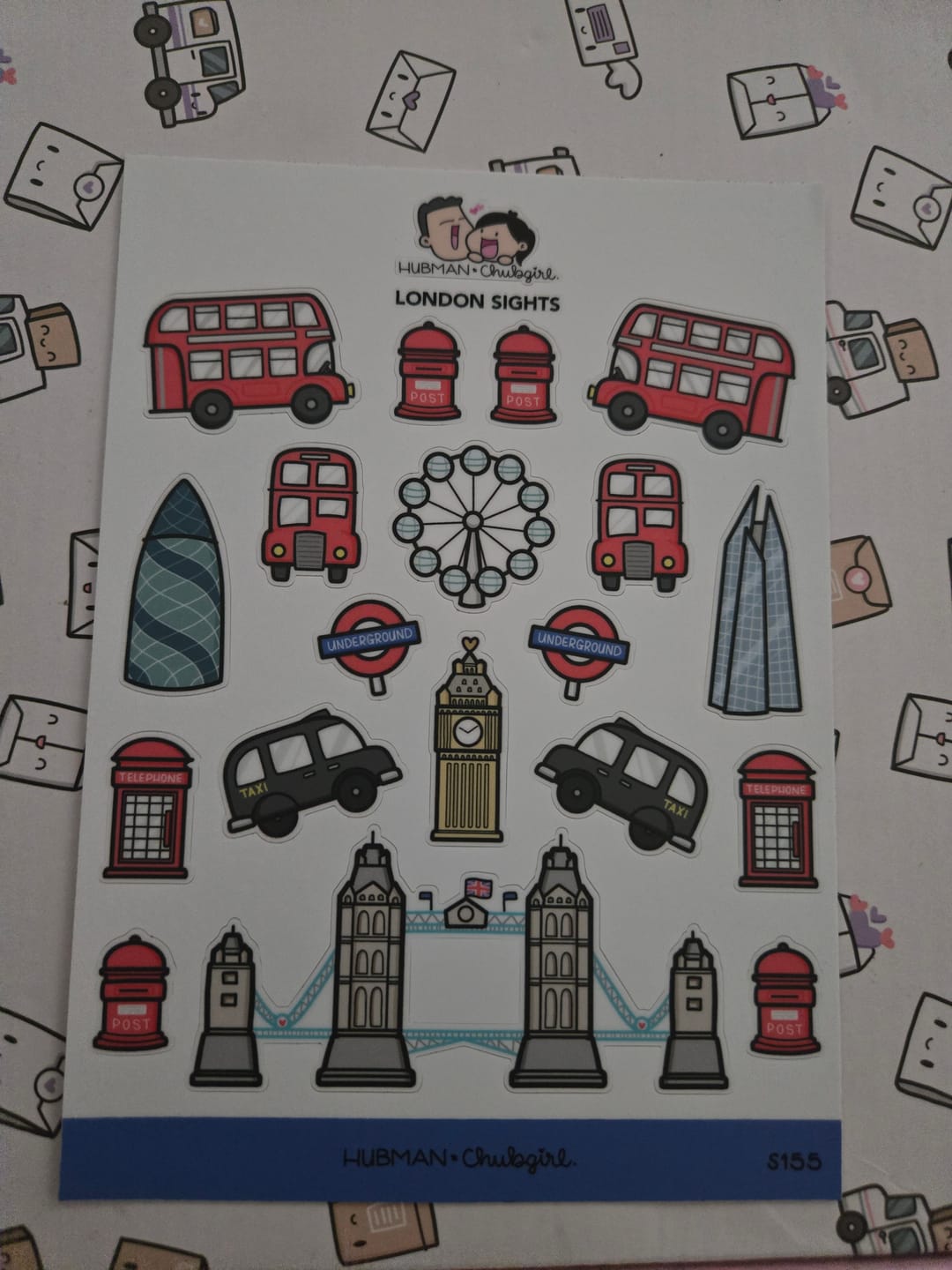 Customer photo review of London Sights Sticker Sheet
