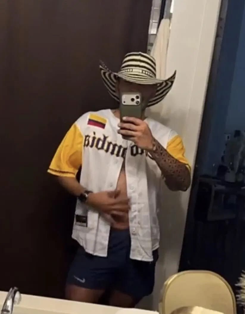Customer photo review of Colombia Heritage Custom Baseball Jersey