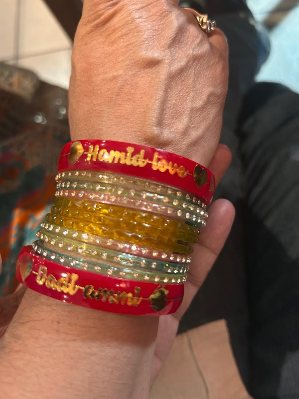 Customer photo review of Anmol Bandhan Gold Bangles –  Love & Togetherness crafted in Gold