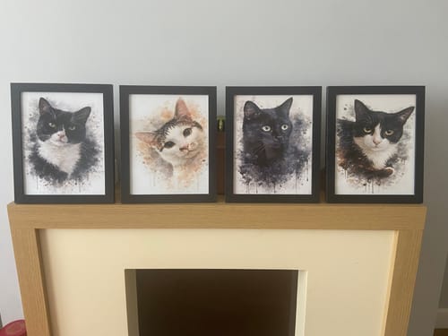 Customer photo review of Watercolor Realistic Portrait - Personalised Poster