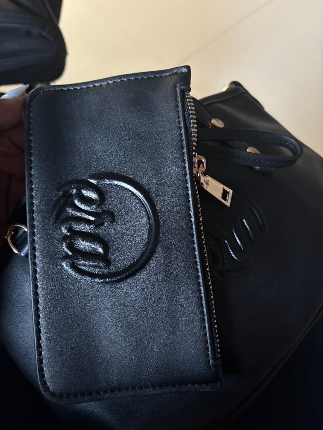 Customer photo review of Black Mini Era Tote Bag