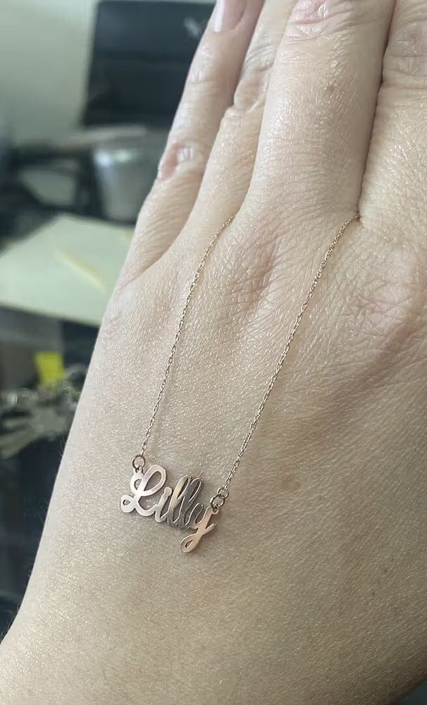 Customer photo review of Personalized Name Necklace for Women | Custom Gift for Her