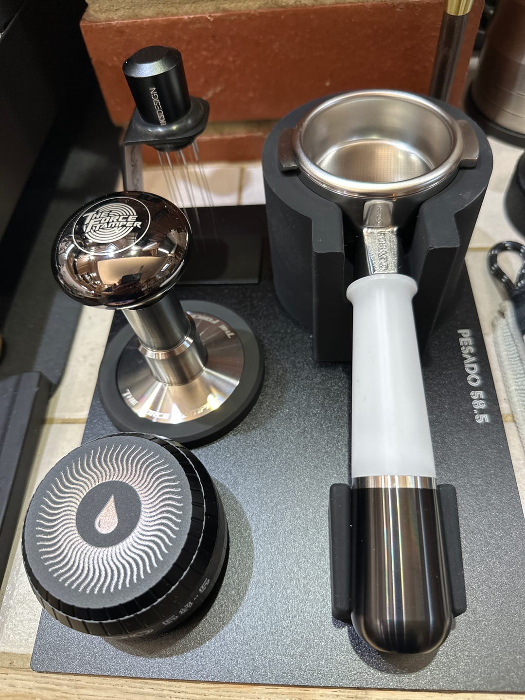 Customer photo review of Impact Gravity Espresso Grounds Distributor