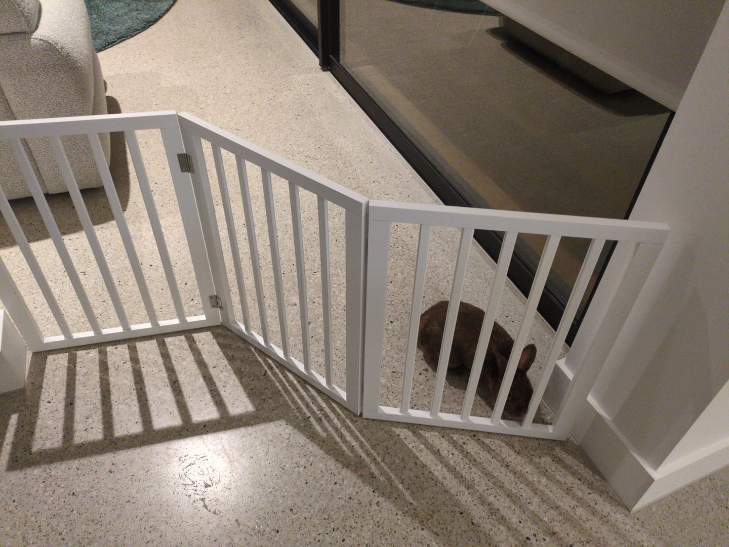 Customer photo review of Wooden Pet Gate