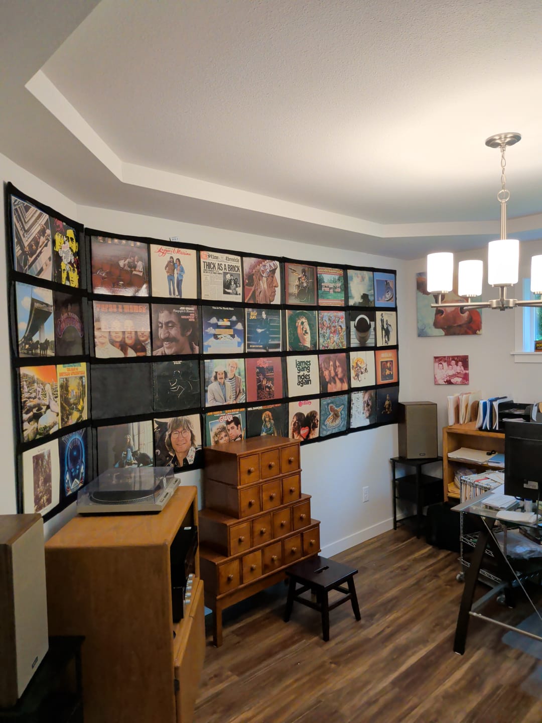Customer photo review of 12" Vinyl Record Display Frame - LP Wall Storage