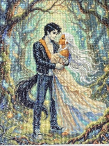 Customer photo review of Custom AI Diamond Painting Kit