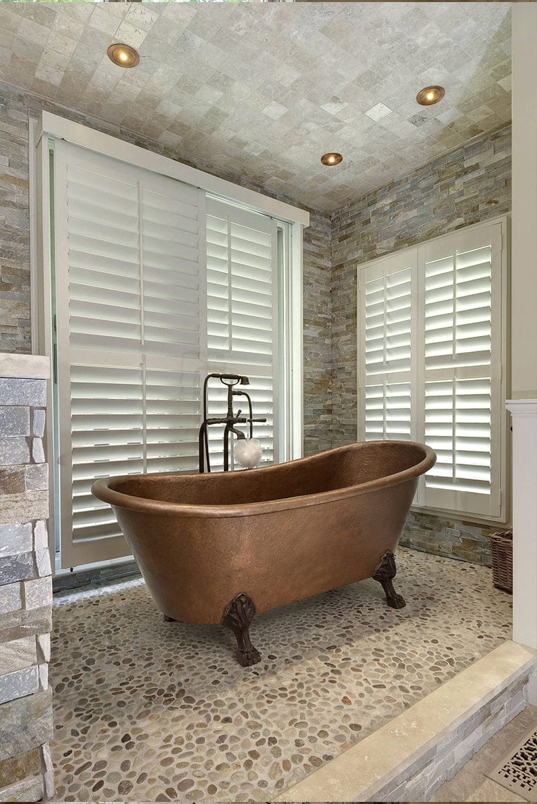 Customer photo review of Elite Double-Slipper Handcrafted Hammered Copper Freestanding Bathtub with Clawfoot ET-C-F07