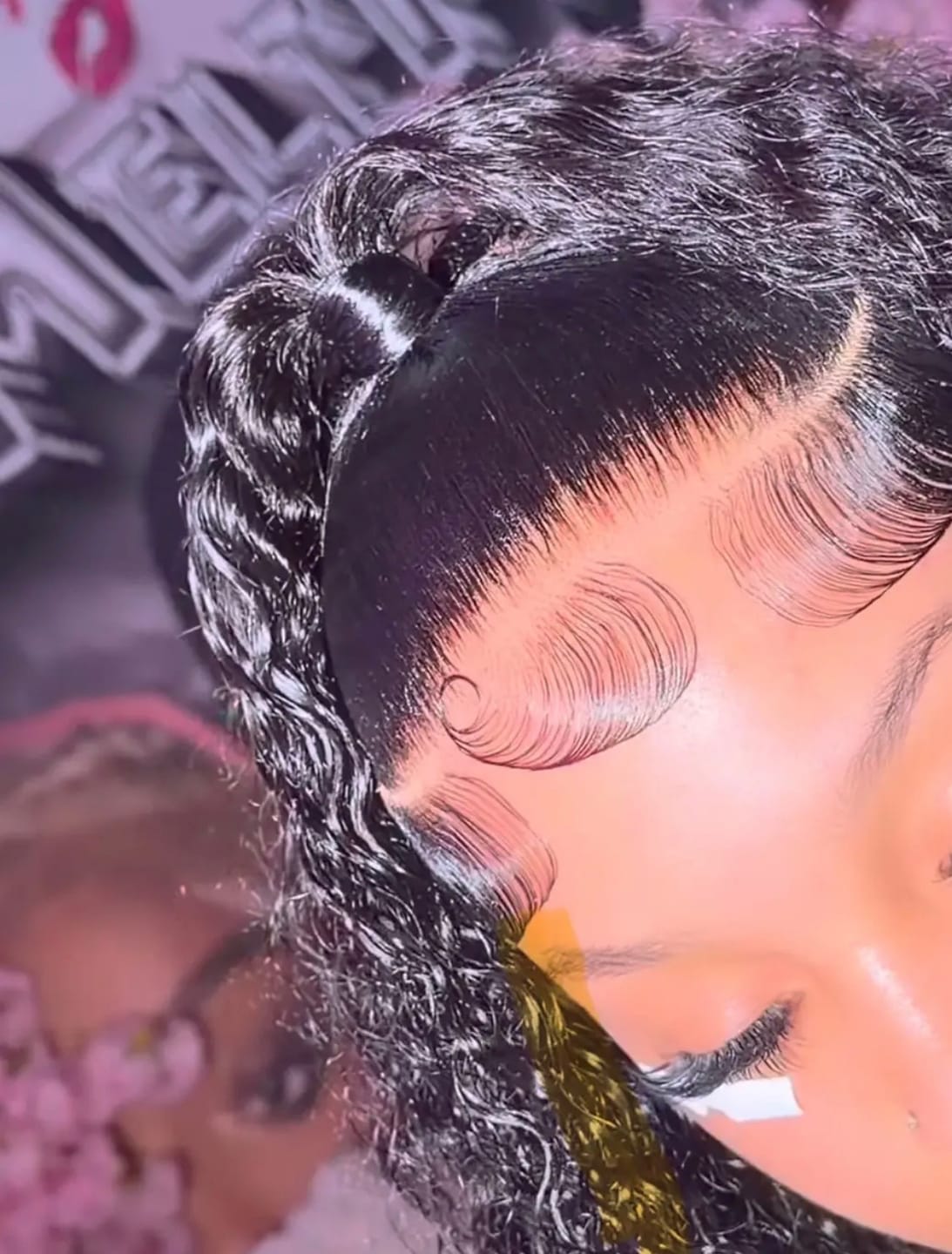 Customer photo review of Exotic Curly Frontal Wig