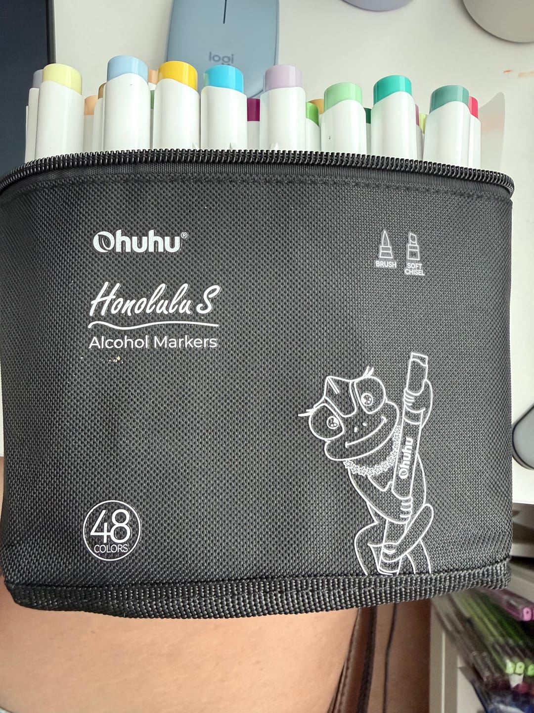Customer photo review of Ohuhu Honolulu S 48 Colors Dual Soft Tips Alcohol Art Markers, Brush & Soft Chisel