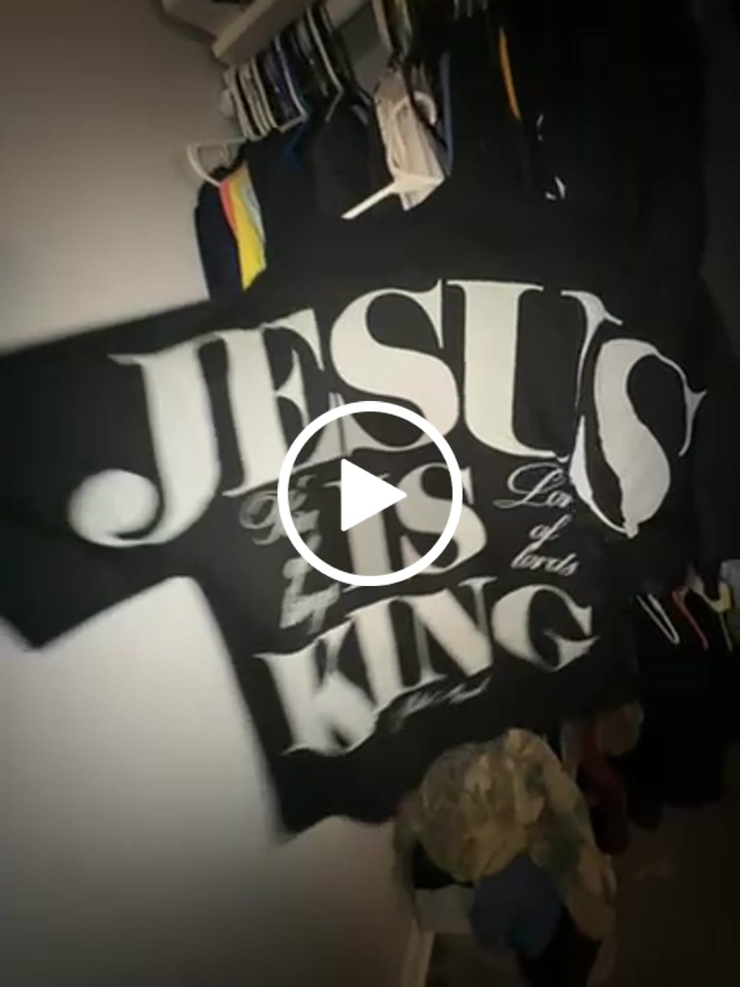 Customer video review of [PRE-ORDER - SHIPS END OF JUNE] Jesus is King Jumbo Print Tee - Black (Oversized)