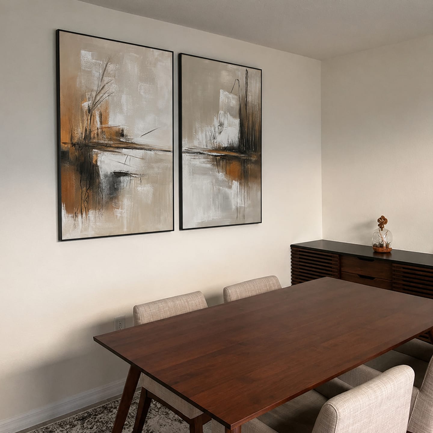 Customer photo review of Abstract Canvas Wall Art Set of 2 #AP225