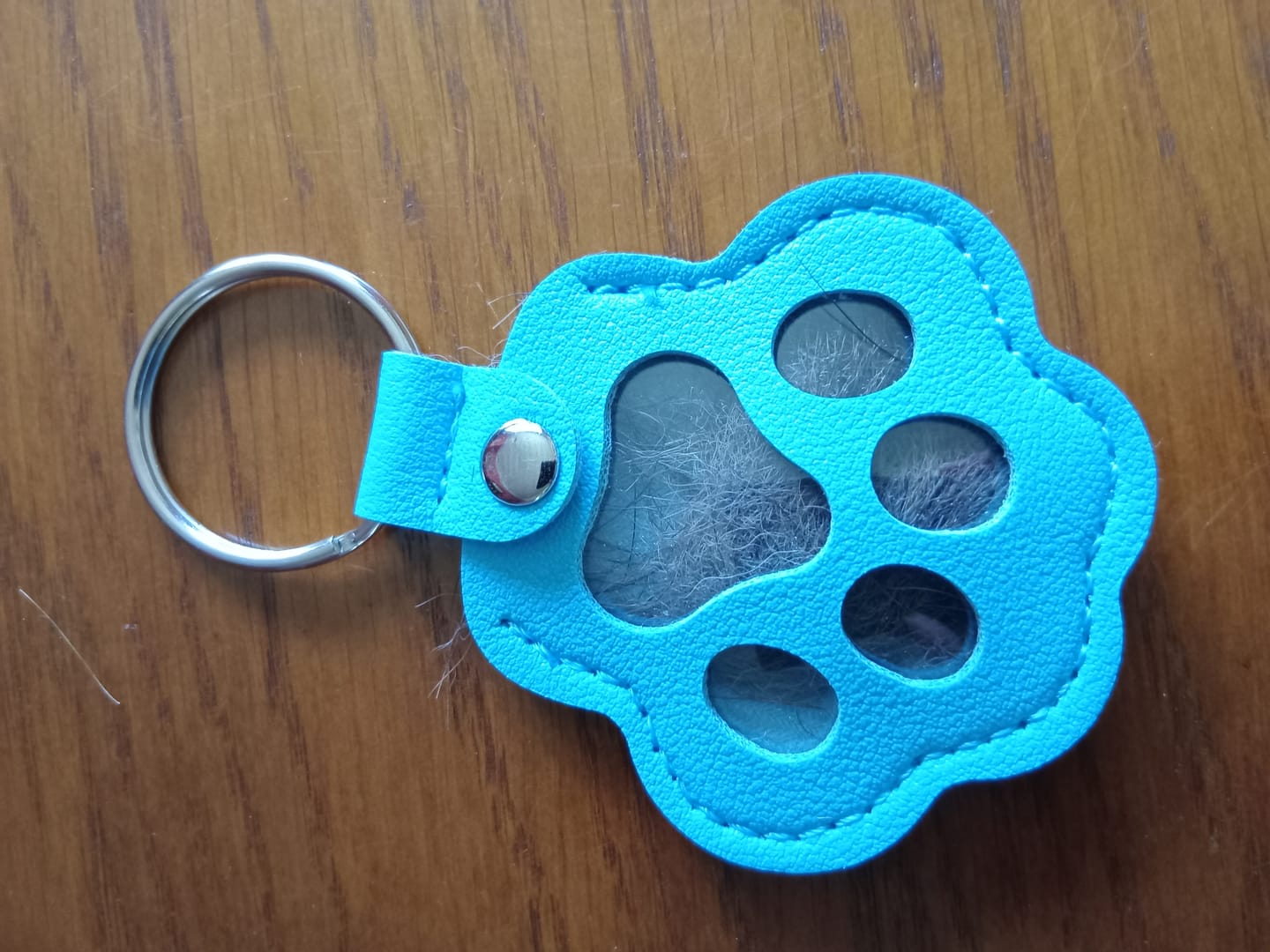 Customer photo review of FurEver With You – Pet Hair Keepsake Keyring