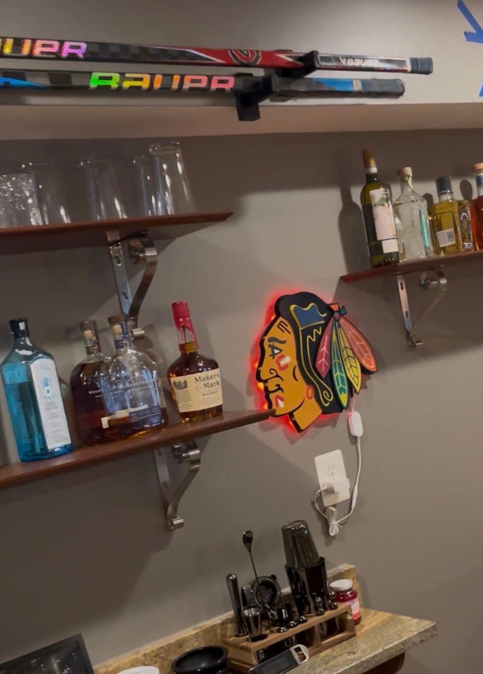Customer photo review of Chicago Blackhawks 3D Vintage Metal Wall Art
