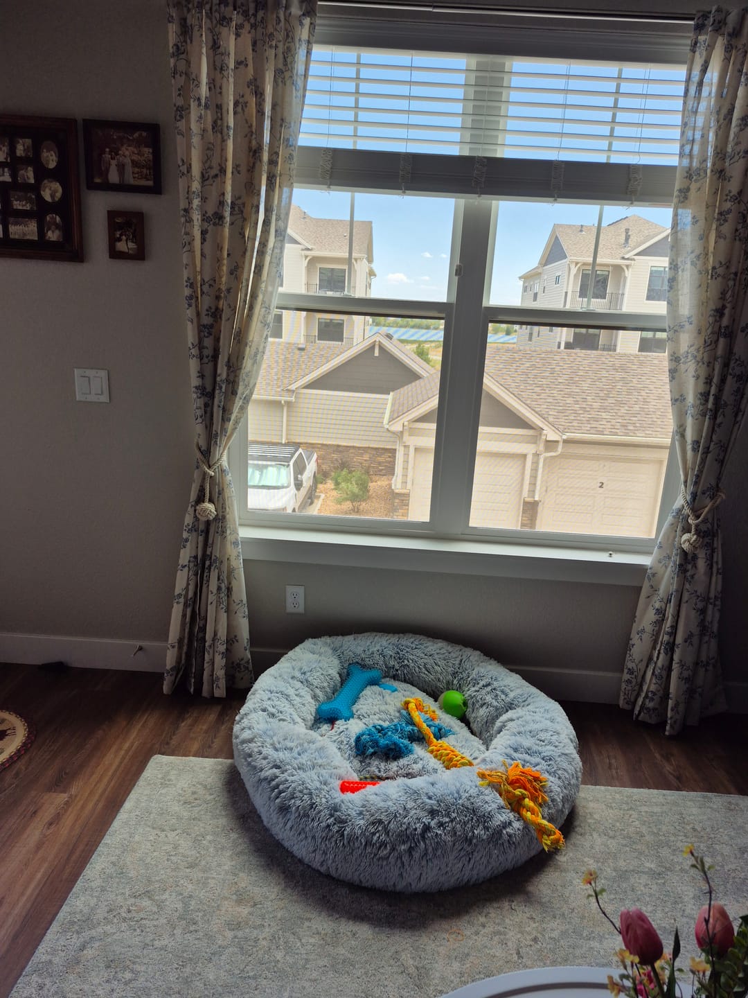 Customer photo review of Vine Blossom Linen Blend Curtains