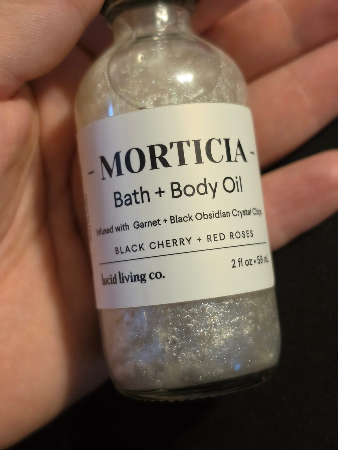 Customer photo review of MORTICIA Bath & Body Oil