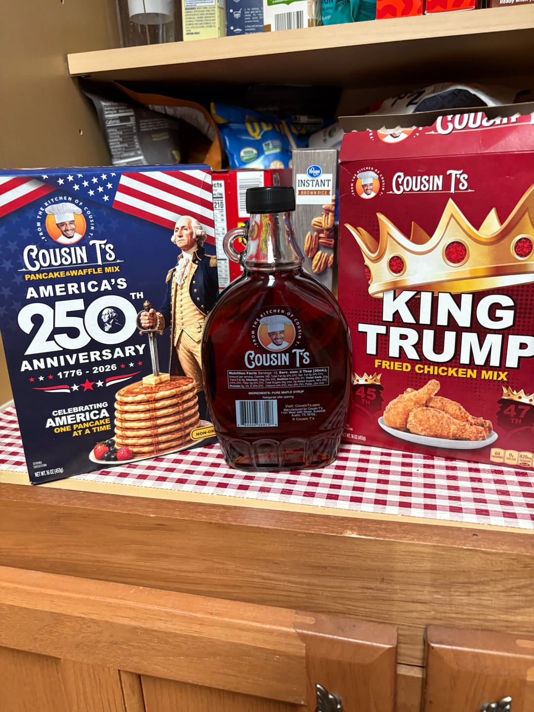 Customer photo review of Cousin T's Gourmet King Trump Fried Chicken Mix (Single Box)
