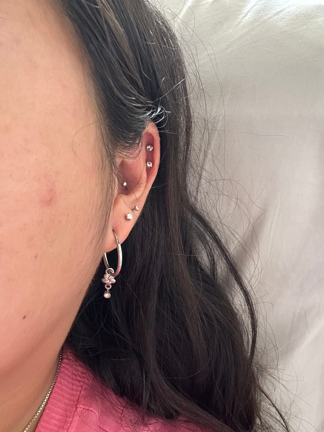 Customer photo review of Charm Hoops