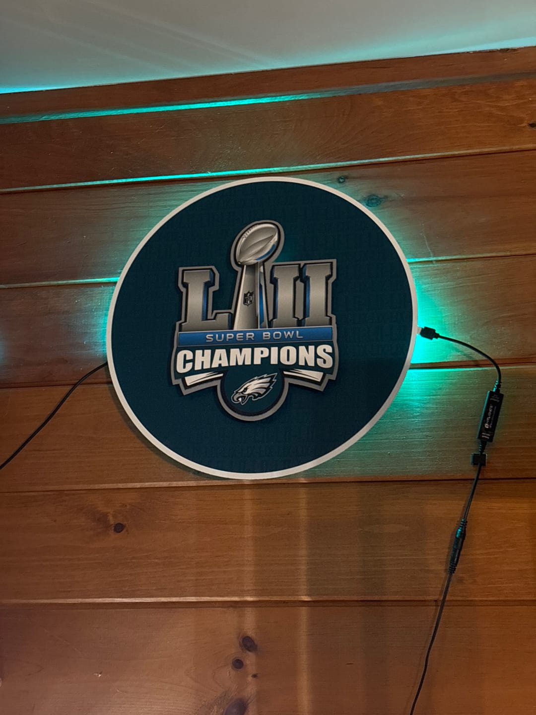 Customer photo review of Philadelphia Eagles Super Bowl LII CRAFT SERIES 3D Embossed Metal Wall Art