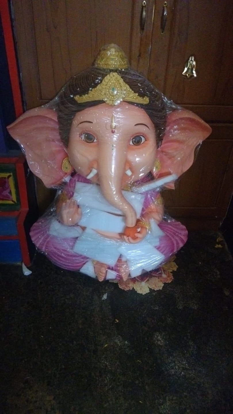 Customer photo review of Adorable Bal Ganesha Wall Mural - 3x2.5 ft | Perfect for Nurseries & Pooja Rooms