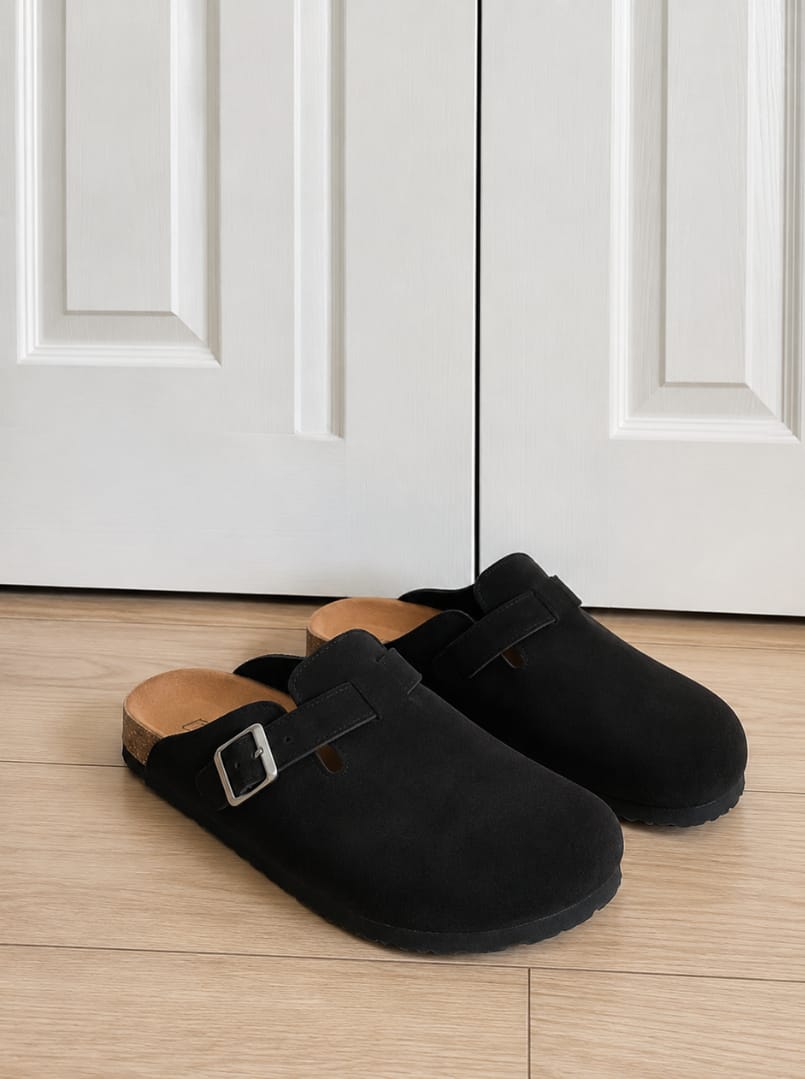 Customer photo review of Women's Comfort Clogs | Slip-On Suede Mules with Arch Support & Adjustable Buckle | Sofuna