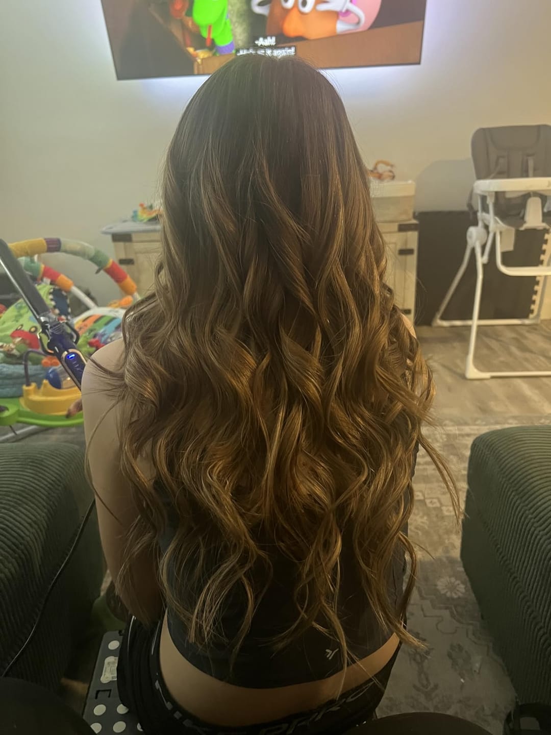 Customer photo review of 13x13cm Human Hair Toppers Mono Base Balayage Brown #4/27/4