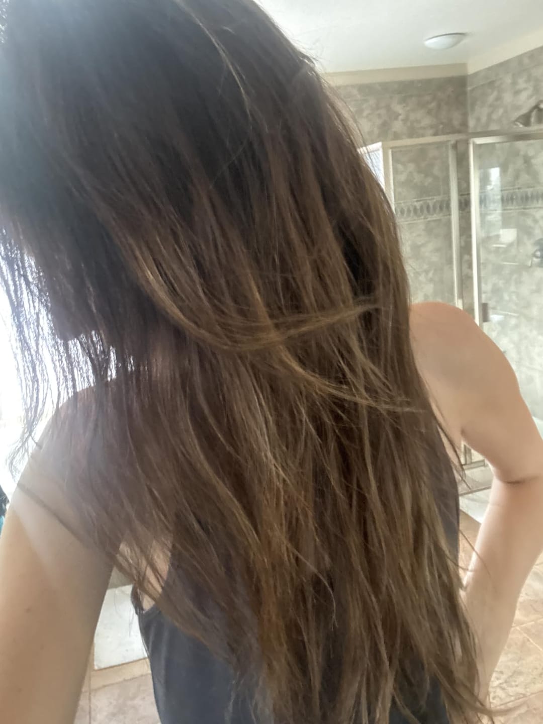 Customer photo review of 13x13cm Human Hair Toppers Mono Base Balayage Blonde #3/8/22
