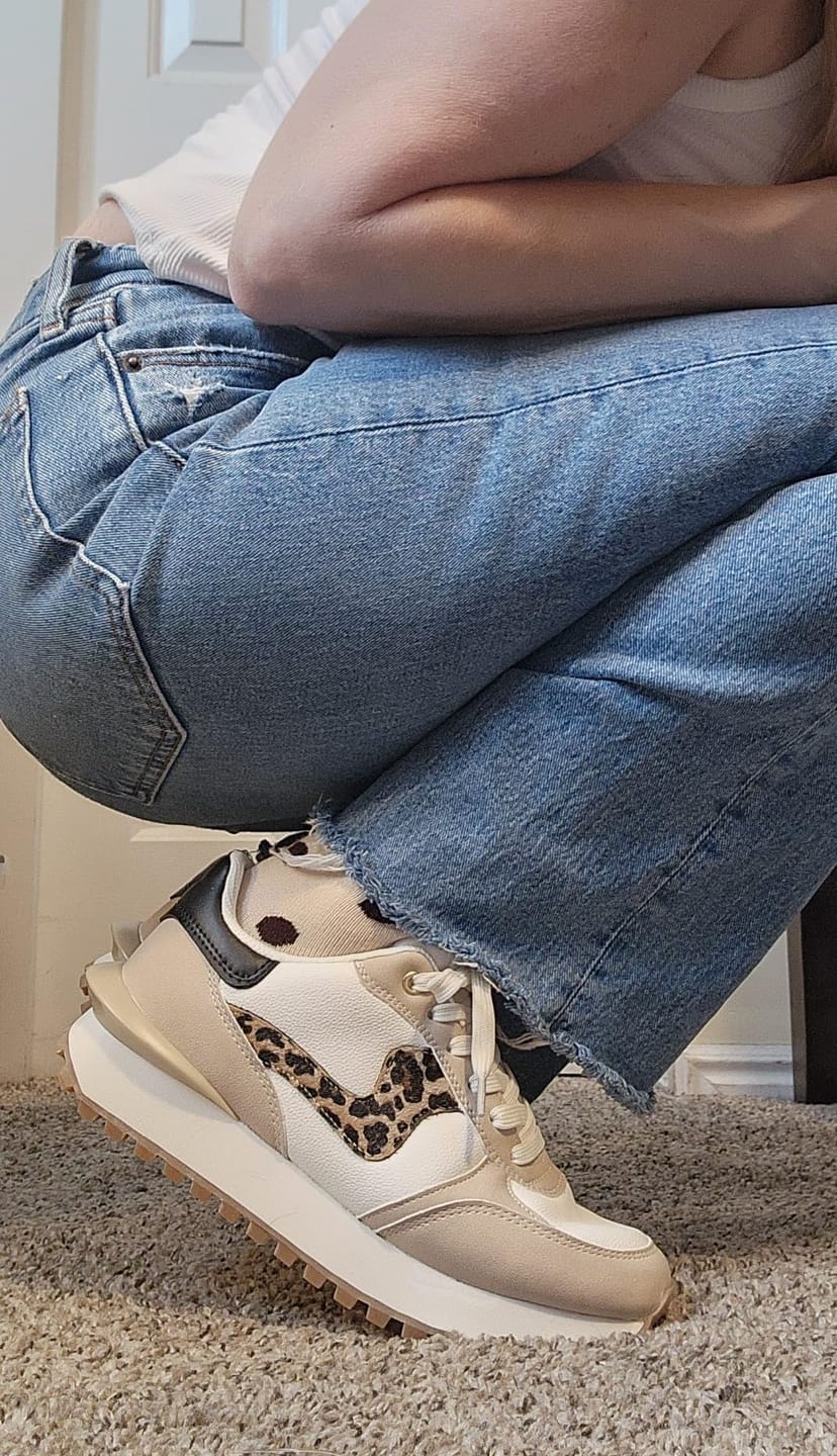 Customer photo review of Lucky Step Retro Platform Trainers