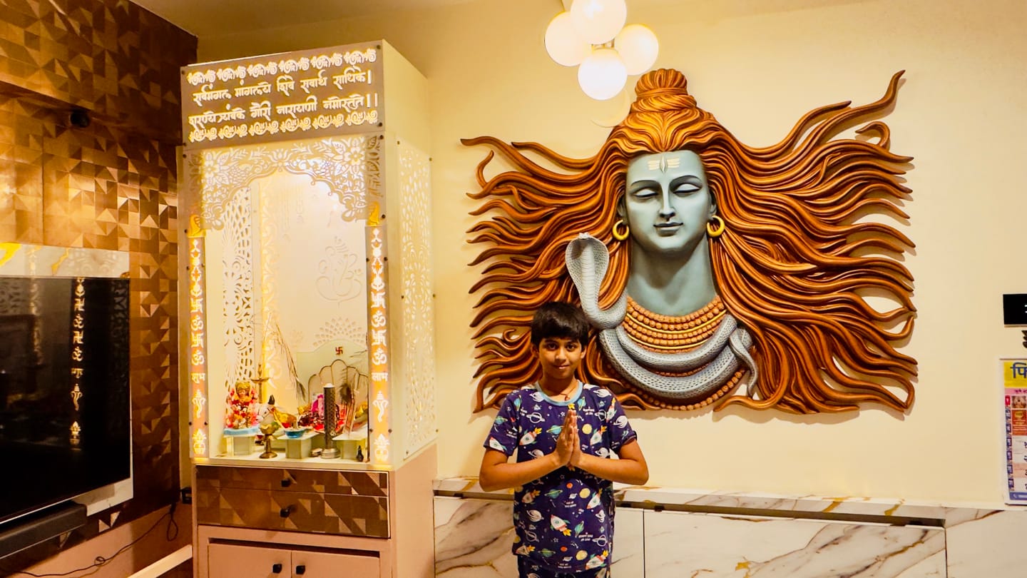 Customer photo review of Lord Shiva Wall Mural - 4x5ft | Divine & Artistic Decor | Dezin India