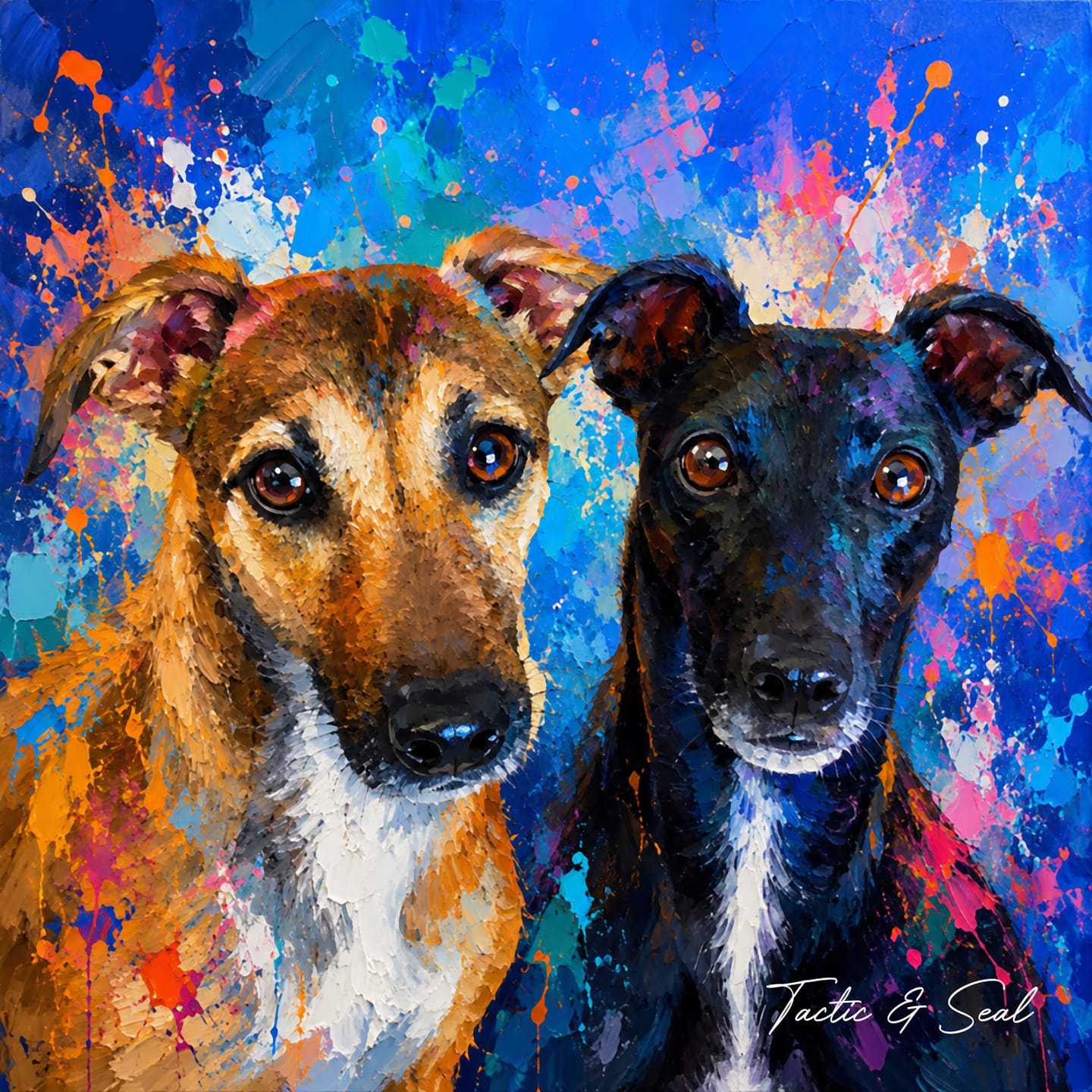 Customer photo review of Custom Pet Portrait Canvas - Modern Oil Painting