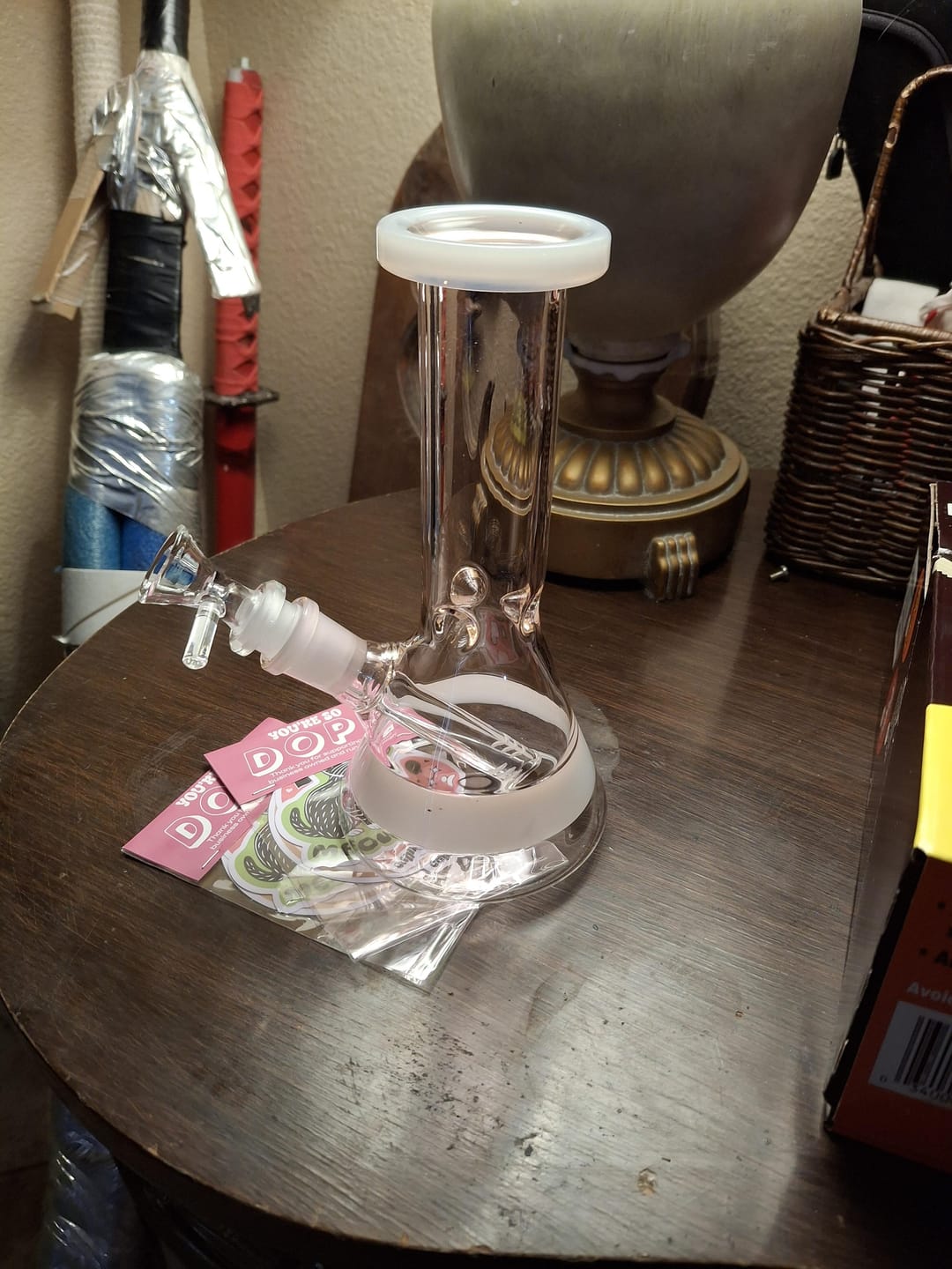 Customer photo review of CLASSY BEAKER BONG 8"
