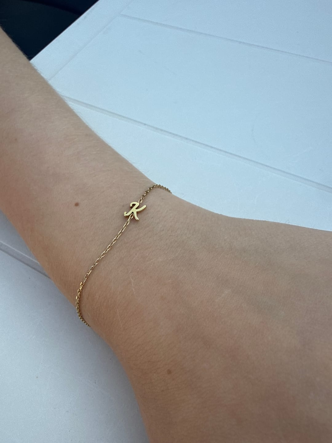 Customer photo review of Initial Chain Bracelet