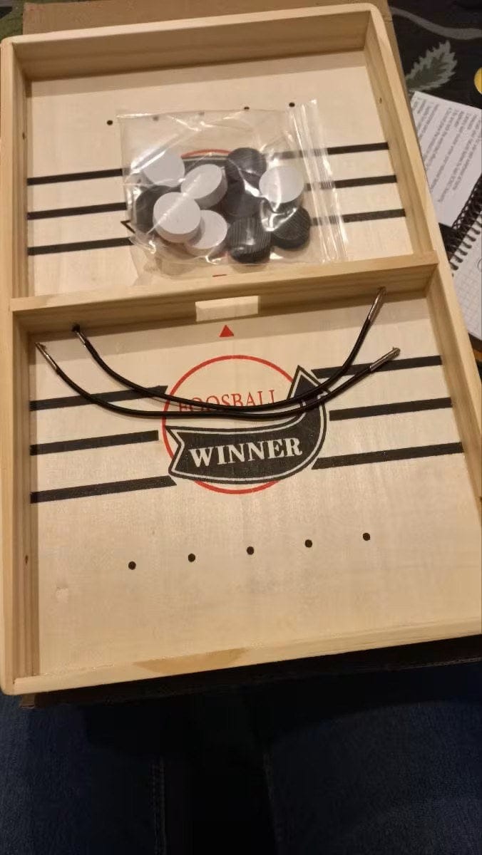 Customer photo review of Schleuder Schach Brettspiel aus Holz | Familienspiel Geschicklichkeit bildschirmfrei Holzspielzeug