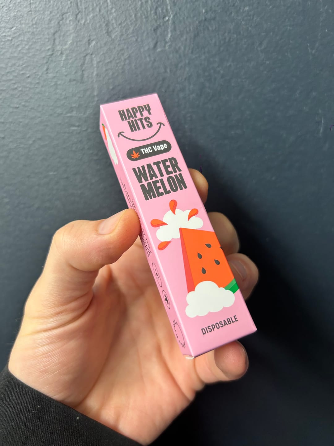 Customer photo review of Happy Hits Disposable THC Vape – Watermelon