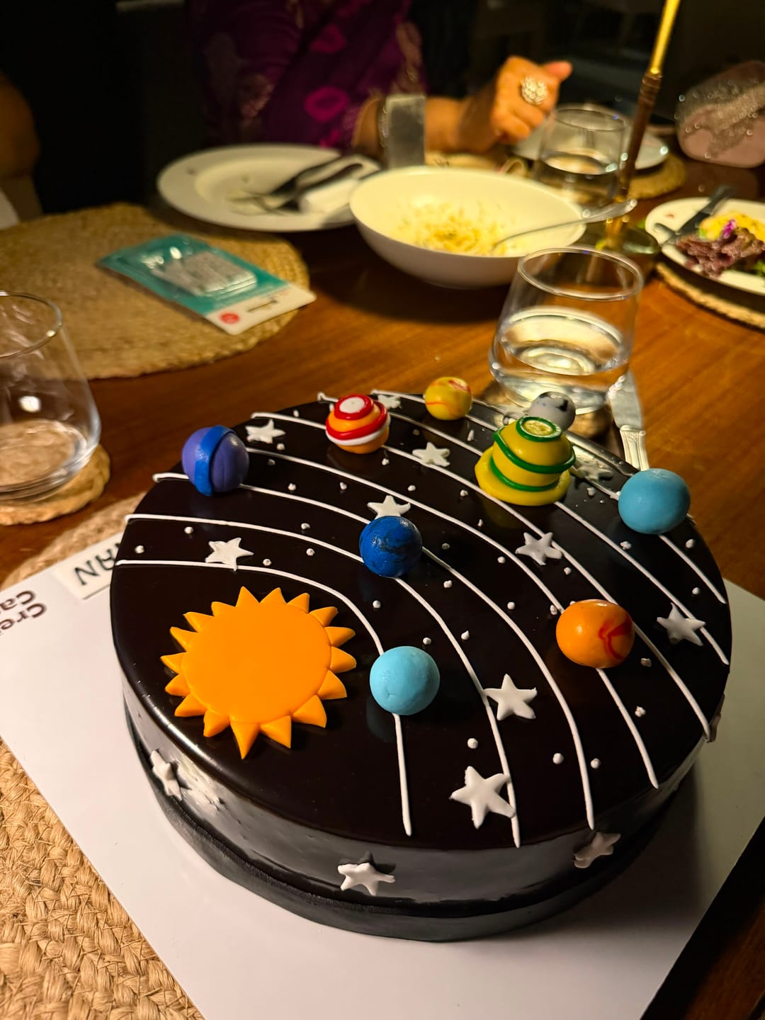 Customer photo review of Solar System Theme Cake