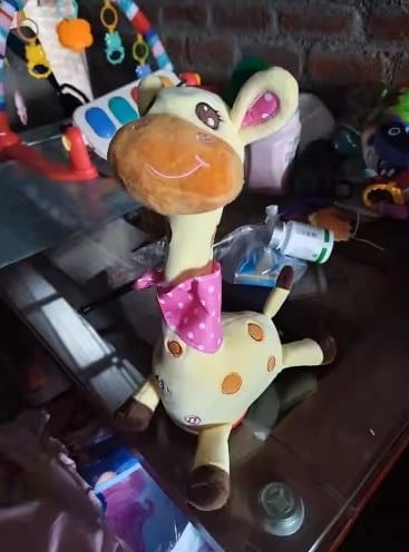 Customer photo review of Singende Tanzende Giraffe Plüschtier | Musikspielzeug Sprachfunktion 60 Kinderlieder Kleinkind