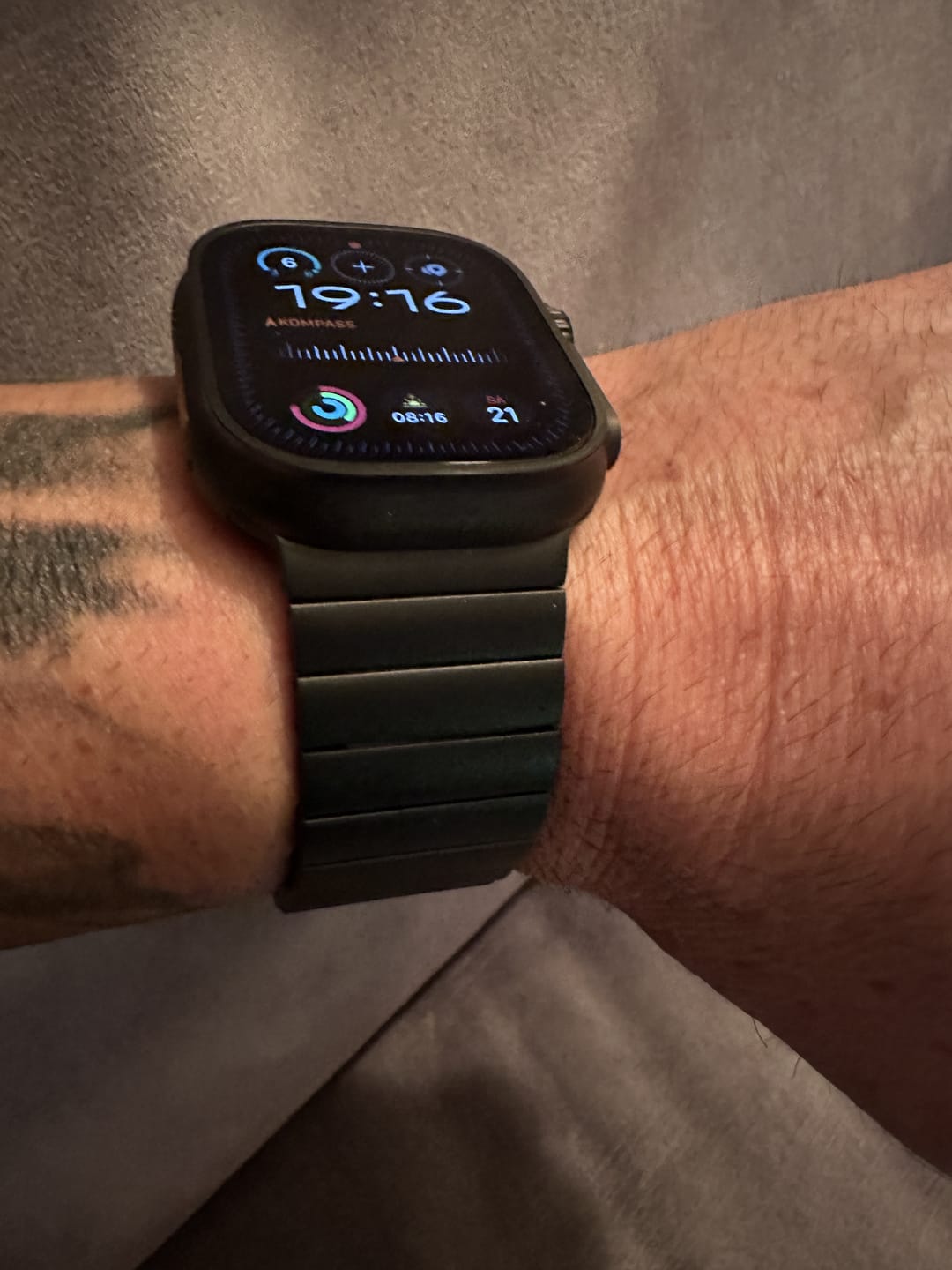 Customer photo review of arktisband Apple Watch Ultra Titanarmband "Phantom"
