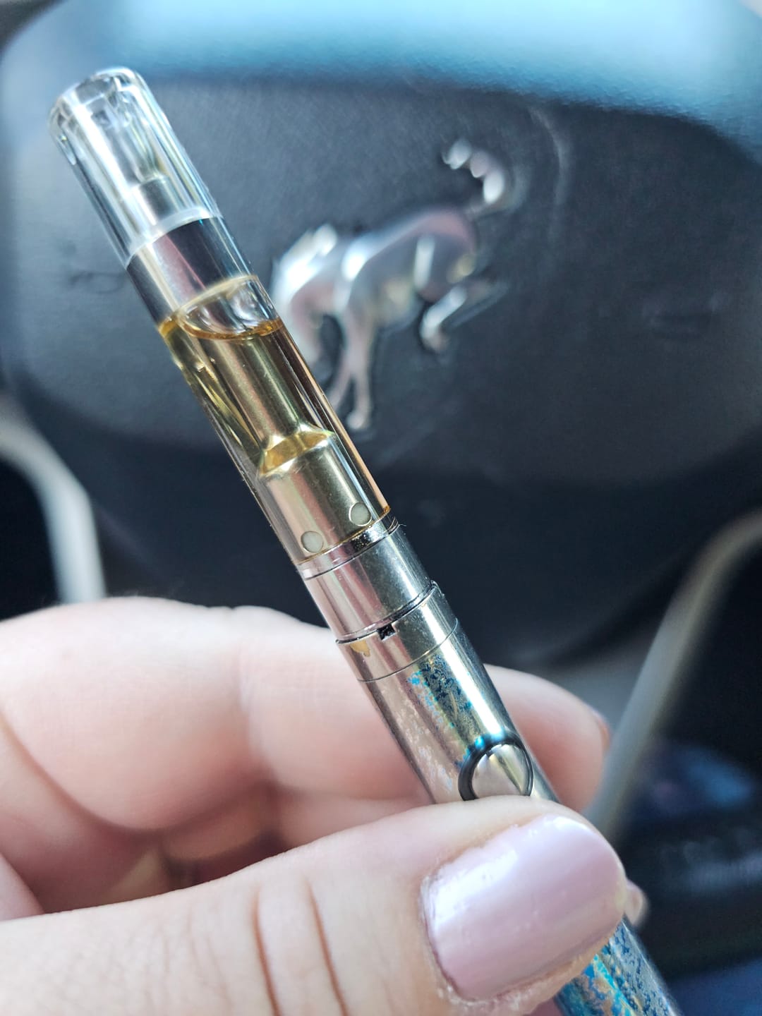 Customer photo review of 1 Gram HHC Vape Cartridge - Blueberry Cookie | Indica