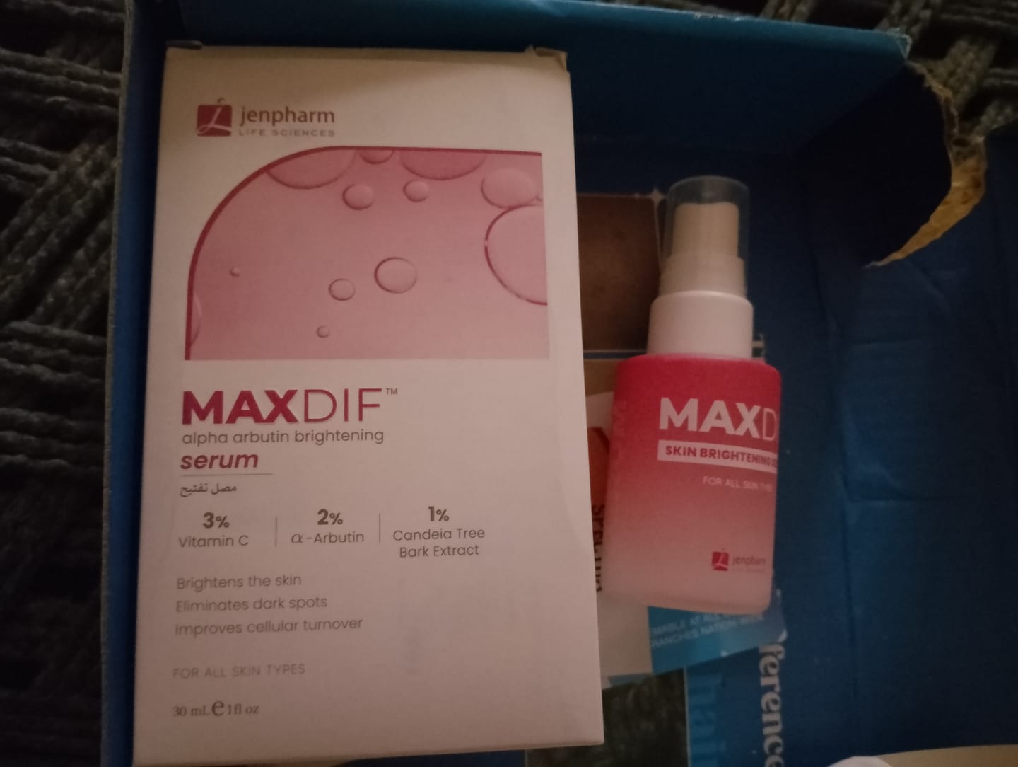 Customer photo review of Maxdif Brightening Serum