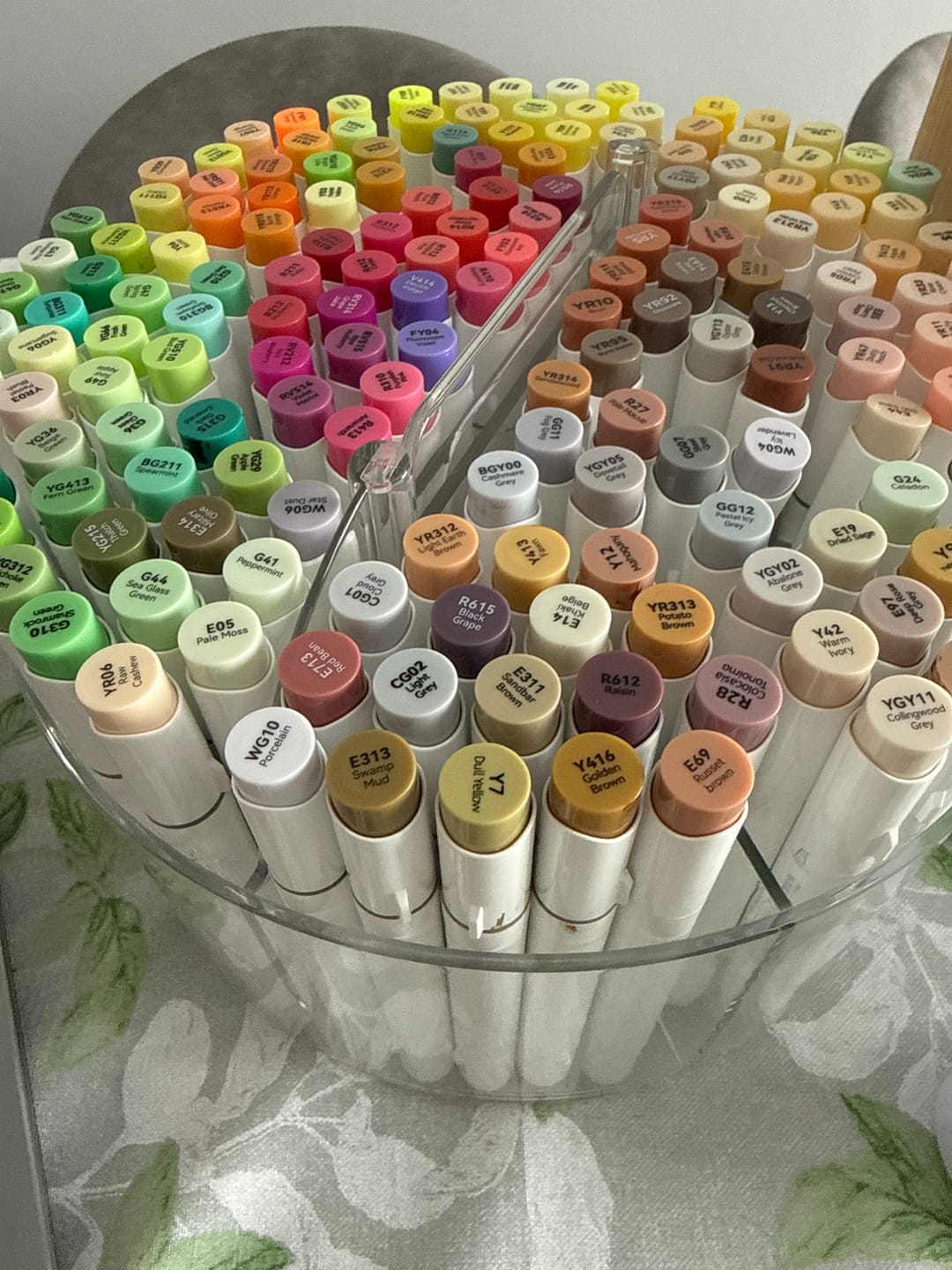 Customer photo review of Ohuhu 360° Rotating Clear Acrylic Marker Organizer