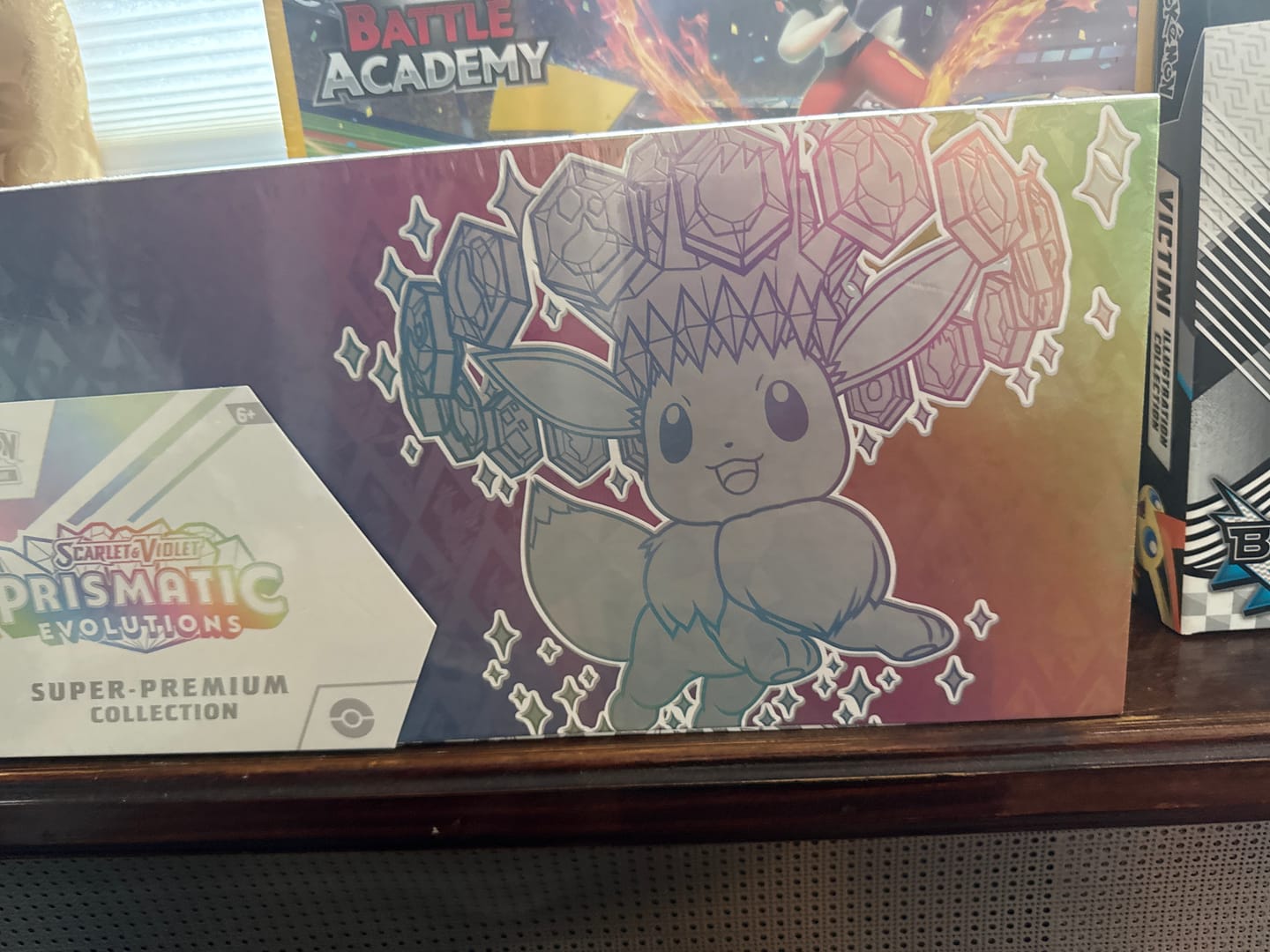 Customer photo review of Prismatic Evolutions Super-Premium Collection - SV: Prismatic Evolutions