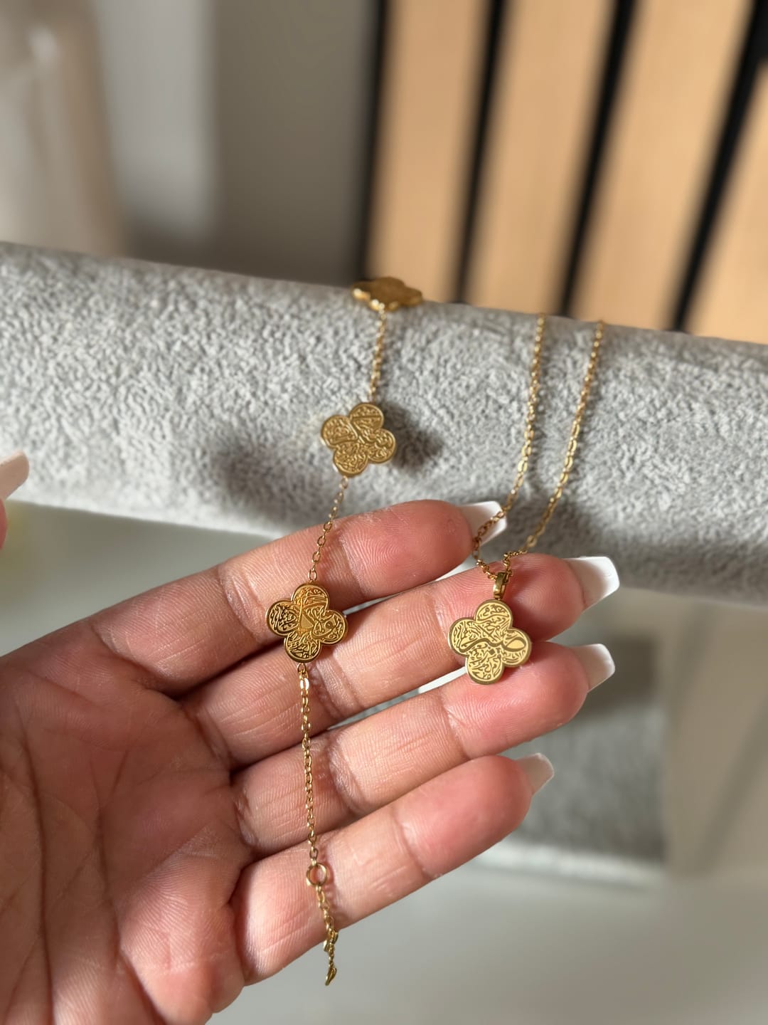 Customer photo review of Shukr | Sabr | Tawakkul Kleeblatt Armband