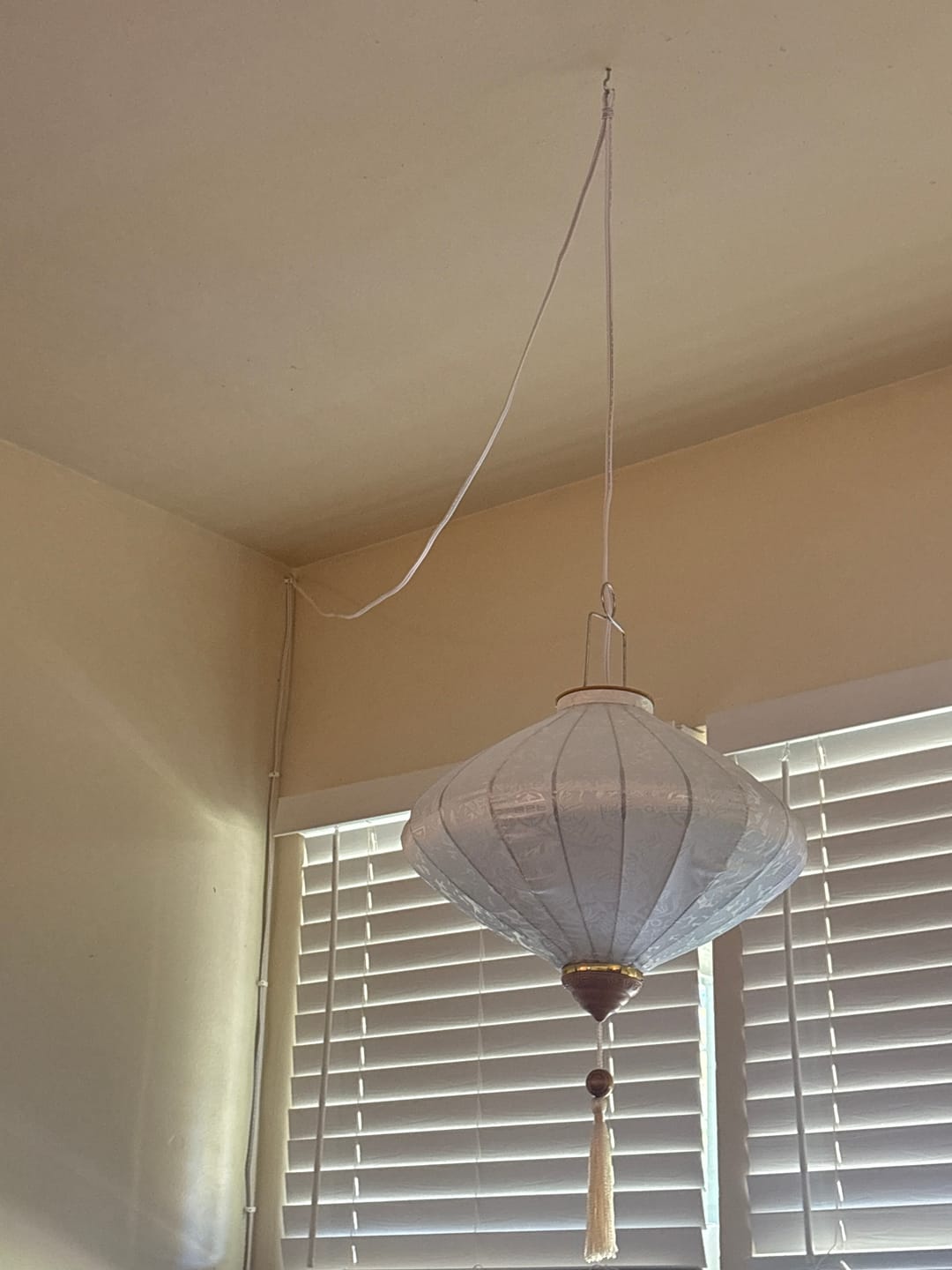 Customer photo review of 25FT White Weatherproof Outdoor Pendant Light Lamp Cord Kit, E12 C7 Base