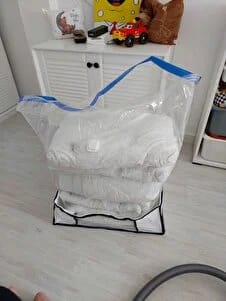 Customer photo review of Gule Home 2’li Vakumlu Hurç Seti Large + XXLarge Bez Çantalı Saklama Hurcu