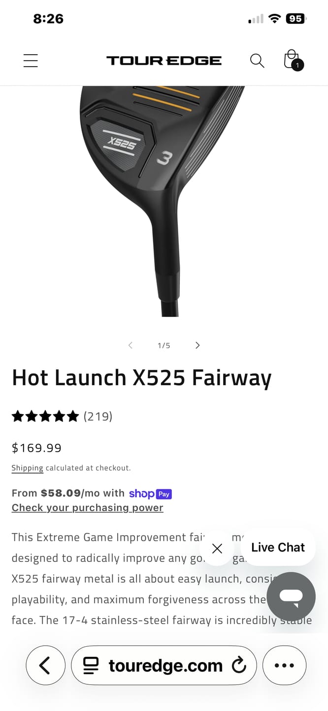Customer photo review of Certified Pre-Owned Hot Launch X525 Fairway