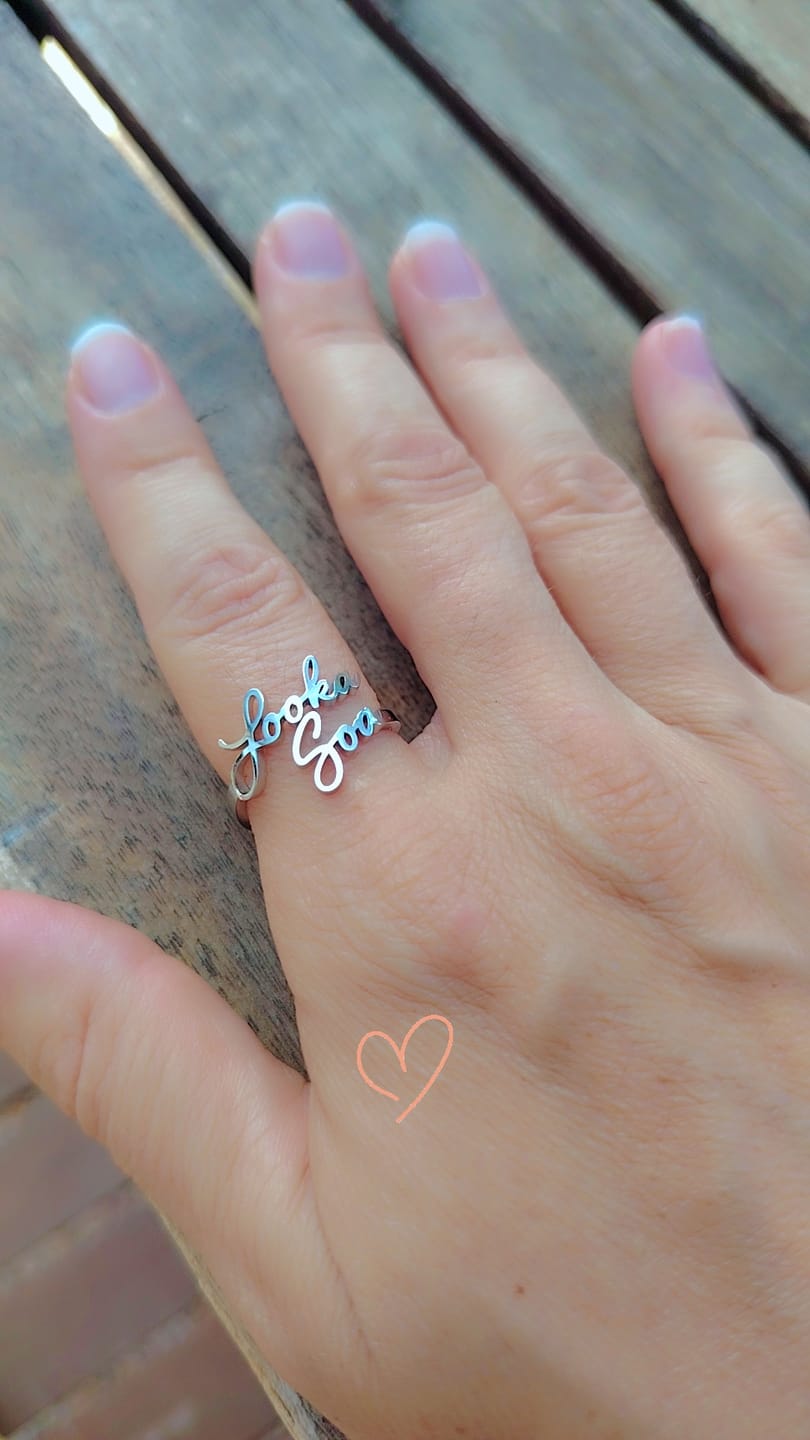 Customer photo review of Bague Personnalisée 2 Prénoms
