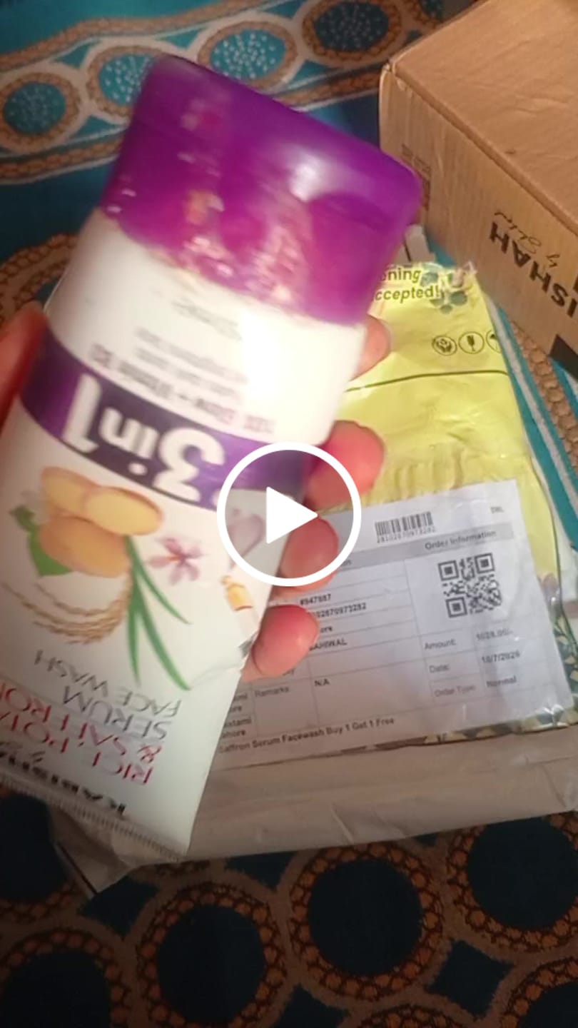 Customer video review of Rice, Potato & Saffron Serum Facewash Double Pack