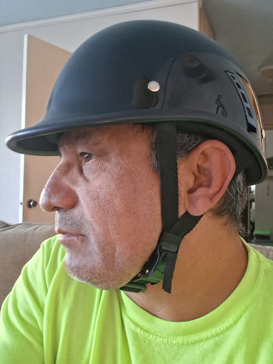 Customer photo review of Low Profile Reversible DOT Polo Helmet / Gloss Black