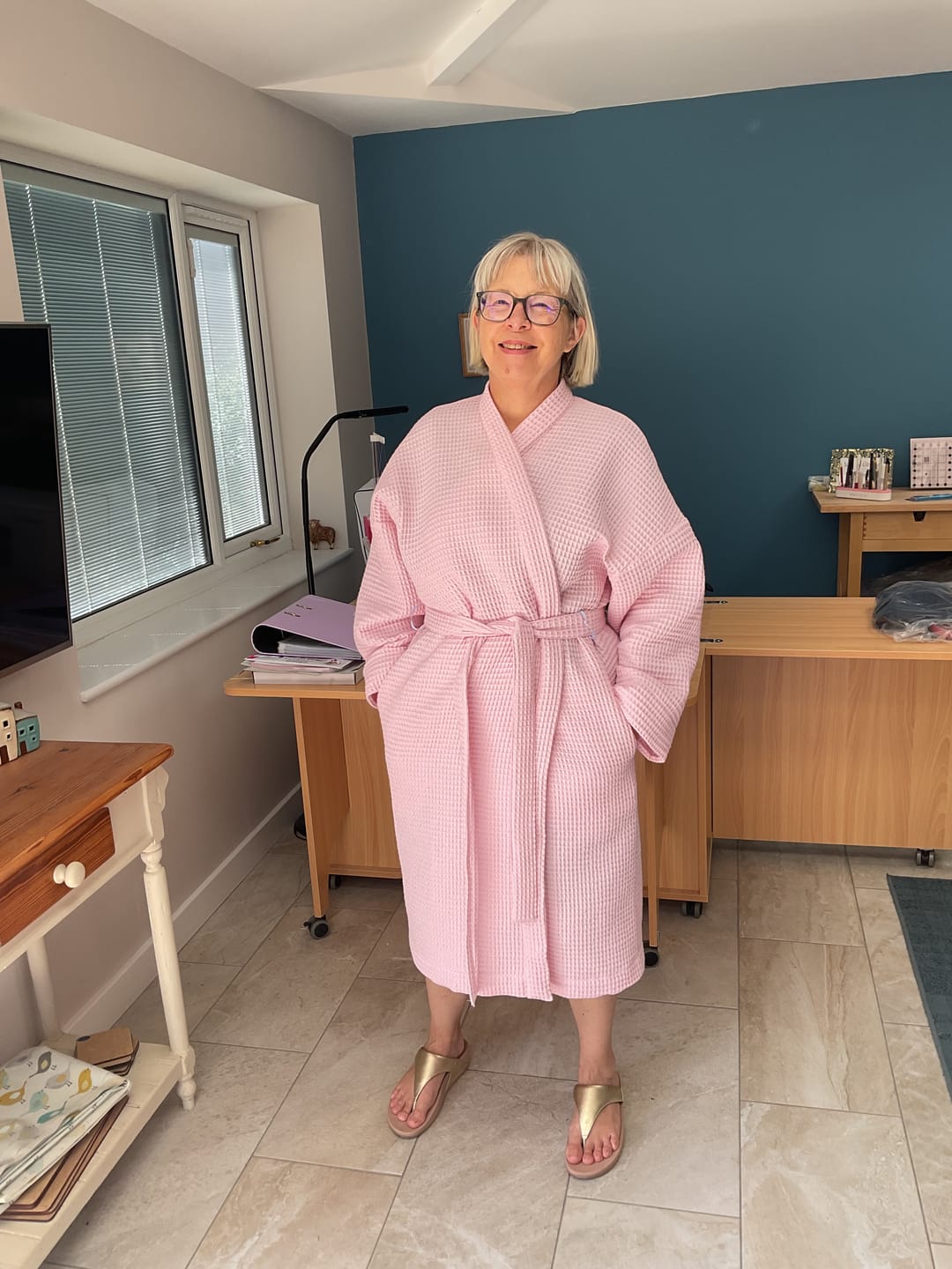 Customer photo review of 100% Cotton Waffle Fabric