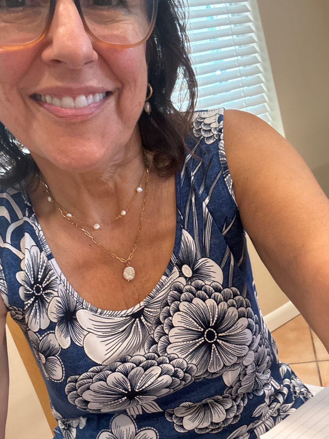 Customer photo review of Hanalei Pearl Coin Necklace